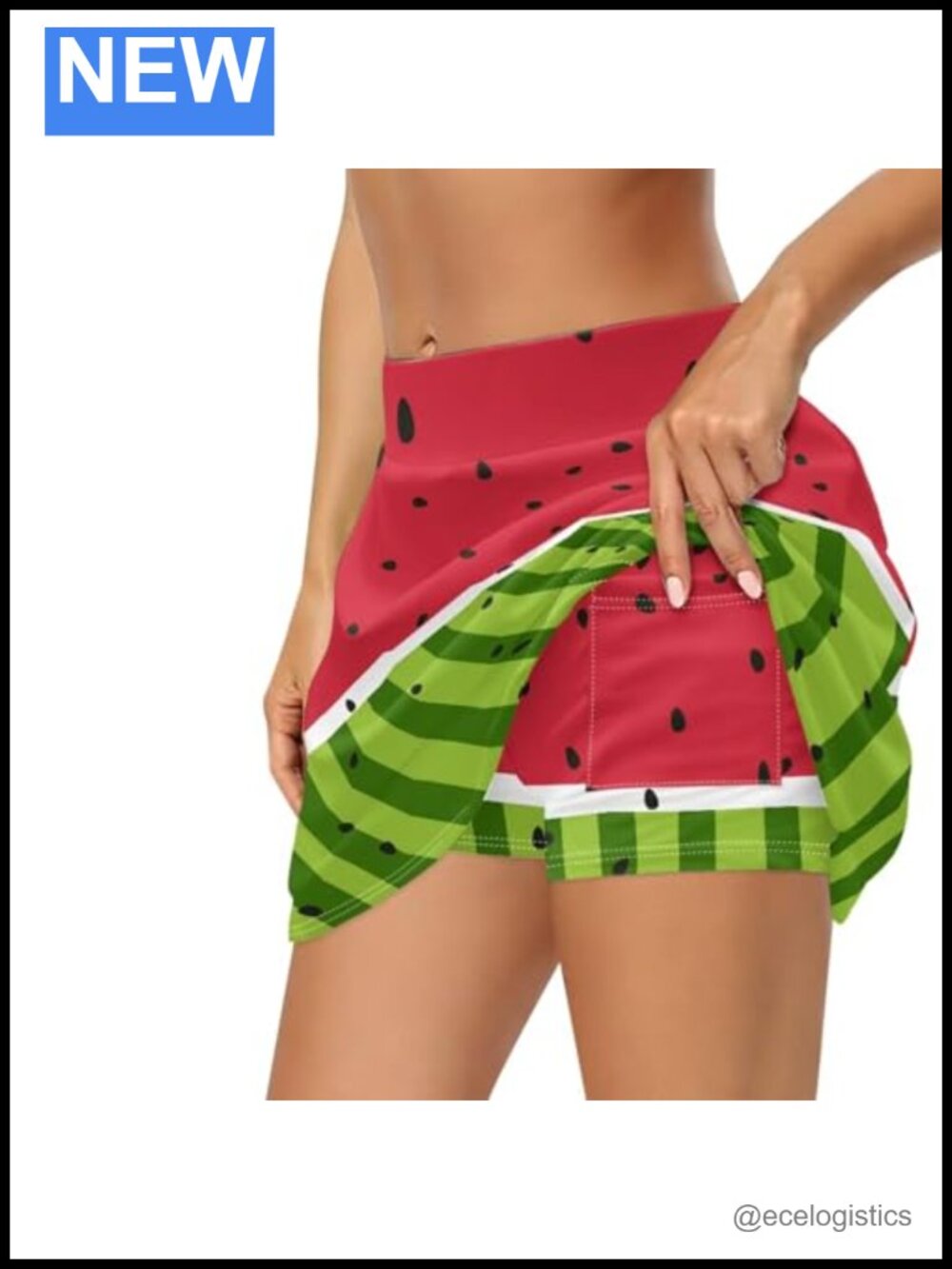 Women's Athletic Skort with Inner Shorts for Running Tennis Golf - Lightweight